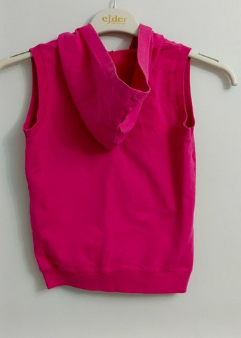 Civil 7 8 yaş Kız Çocuk Kapüşonlu Fermuarlı Pembe Yelek - Görsel 10