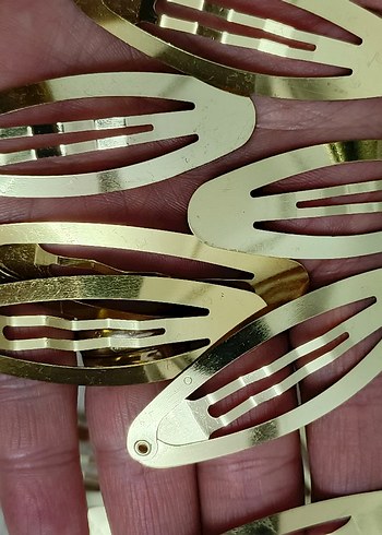 Sıfır metal çıtçıtlı toka klipsi 10 âdet - Görsel 5