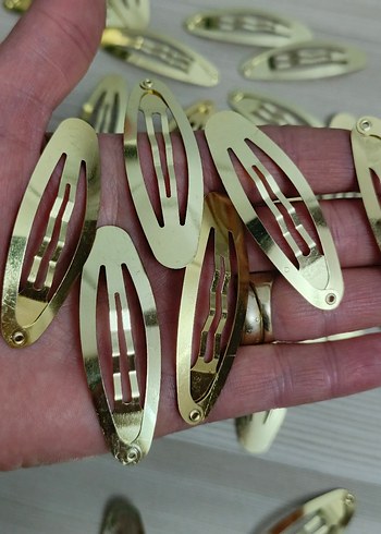 Sıfır metal çıtçıtlı toka klipsi 10 âdet - Görsel 19