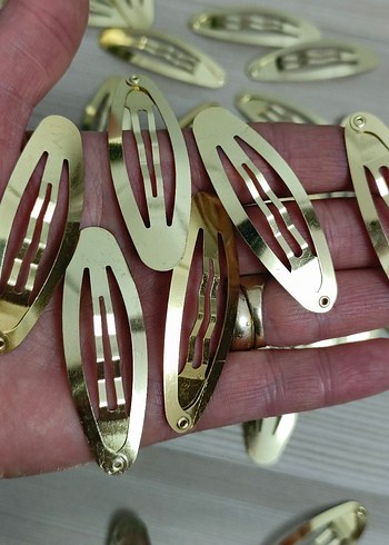 Sıfır metal çıtçıtlı toka klipsi 10 âdet - Görsel 3