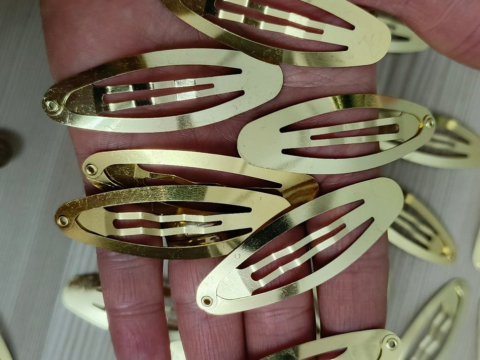 Sıfır  metal çıtçıtlı toka klipsi 10 âdet - Görsel 5