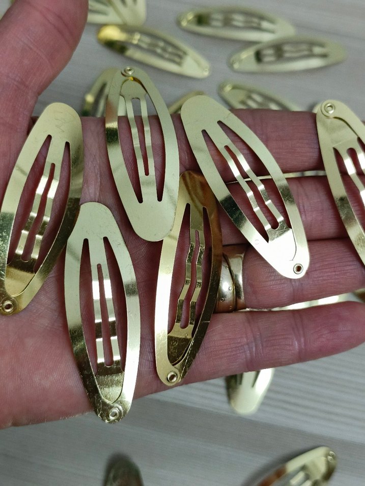 Sıfır  metal çıtçıtlı toka klipsi 10 âdet - Görsel 3