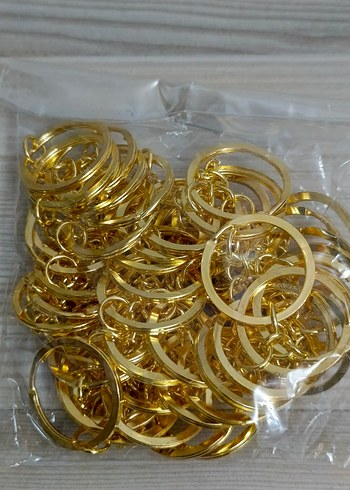 Sıfır 50 adet anahtarlık halkası Çelik ezme - Görsel 5