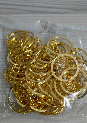 Sıfır 50 adet anahtarlık halkası Çelik ezme - Görsel 6