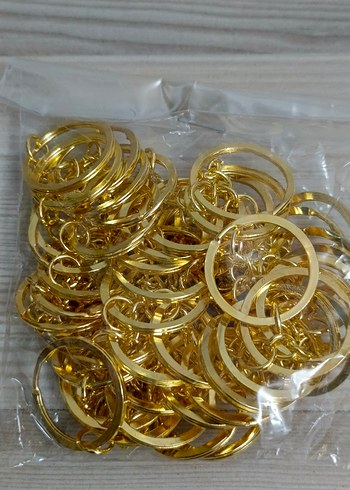 Sıfır 50 adet anahtarlık halkası Çelik ezme - Görsel 4