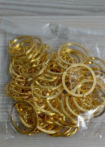 Sıfır 50 adet anahtarlık halkası Çelik ezme - Görsel 2