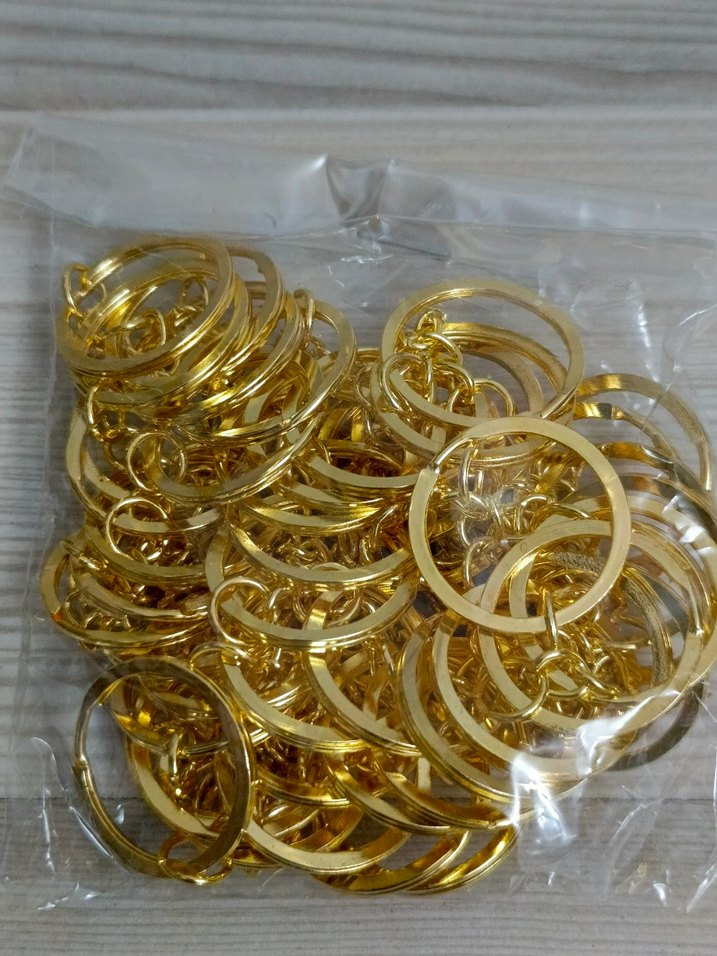 Sıfır 50 adet anahtarlık halkası Çelik ezme - Görsel 5