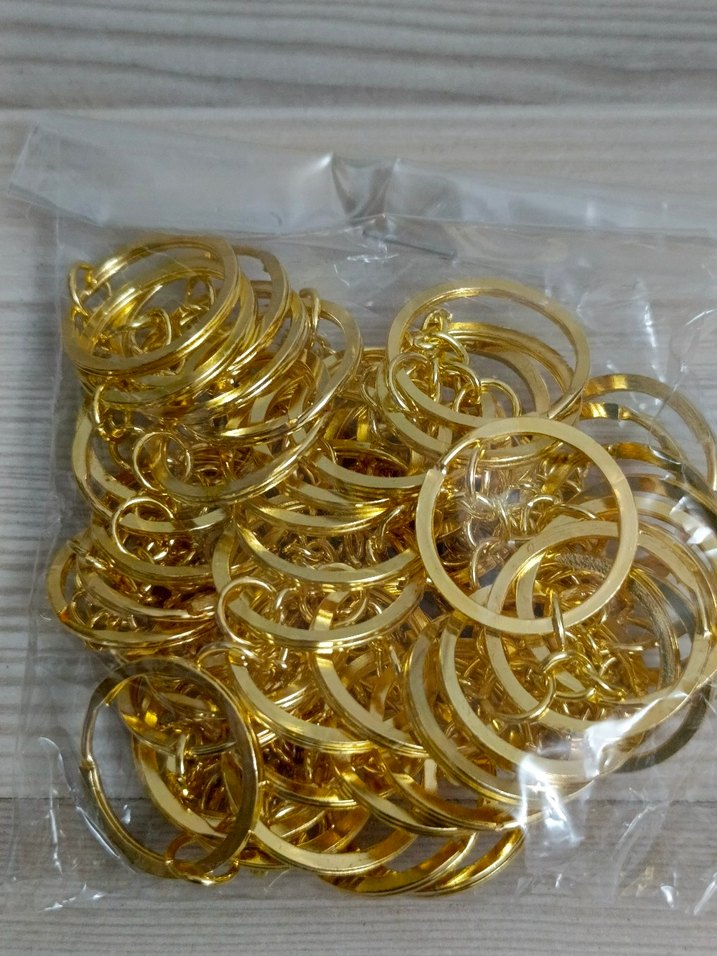 Sıfır 50 adet anahtarlık halkası Çelik ezme - Görsel 4