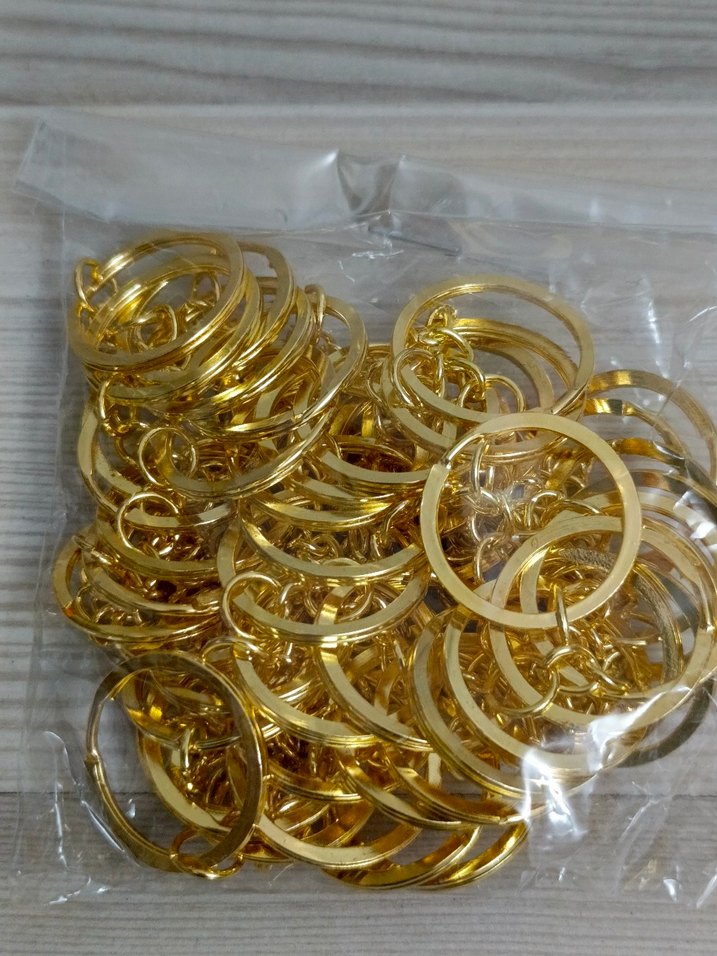 Sıfır 50 adet anahtarlık halkası Çelik ezme - Görsel 2