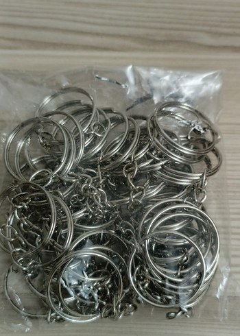 Sıfır 50 adet ezme metal Gri Erkek Anahtarlık Halkaları - Görsel 9