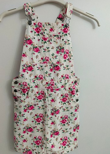 LCW Wakiki 10 11 yaş Çiçekli Pembe Kız Tulum Elbise - Görsel 9