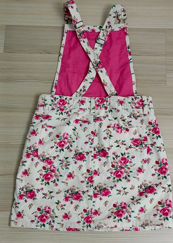 LCW Wakiki 10 11 yaş Çiçekli Pembe Kız Tulum Elbise - Görsel 17