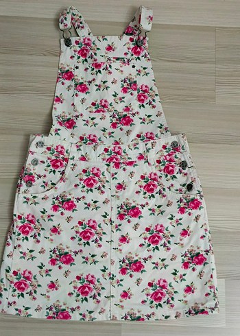 LCW Wakiki 10 11 yaş Çiçekli Pembe Kız Tulum Elbise - Görsel 2