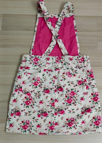 LCW Wakiki 10 11 yaş Çiçekli Pembe Kız Tulum Elbise - Görsel 16