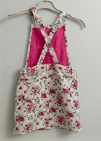 LCW Wakiki 10 11 yaş Çiçekli Pembe Kız Tulum Elbise - Görsel 5