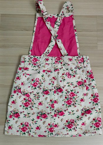 LCW Wakiki 10 11 yaş Çiçekli Pembe Kız Tulum Elbise - Görsel 15