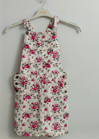 LCW Wakiki 10 11 yaş Çiçekli Pembe Kız Tulum Elbise - Görsel 12