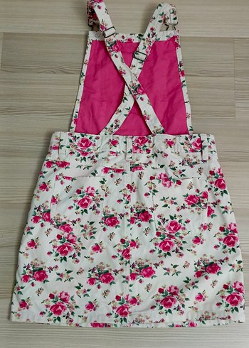 LCW Wakiki 10 11 yaş Çiçekli Pembe Kız Tulum Elbise - Görsel 20