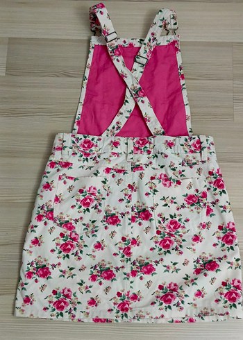 LCW Wakiki 10 11 yaş Çiçekli Pembe Kız Tulum Elbise - Görsel 18