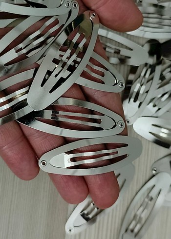 Sıfır metal çıtçıtlı 10 adet toka klipsi - Görsel 8