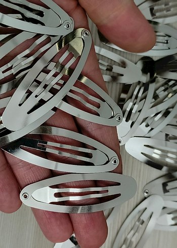 Sıfır metal çıtçıtlı 10 adet toka klipsi - Görsel 12