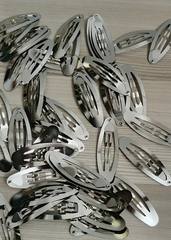 Sıfır metal çıtçıtlı 10 adet toka klipsi - Görsel 3