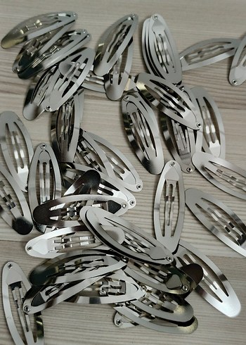 Sıfır metal çıtçıtlı 10 adet toka klipsi - Görsel 2