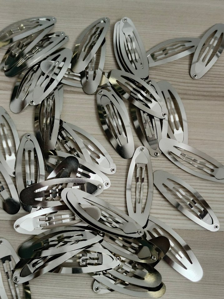 Sıfır metal çıtçıtlı 10 adet toka klipsi - Görsel 3