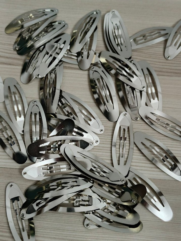 Sıfır metal çıtçıtlı 10 adet toka klipsi - Görsel 2