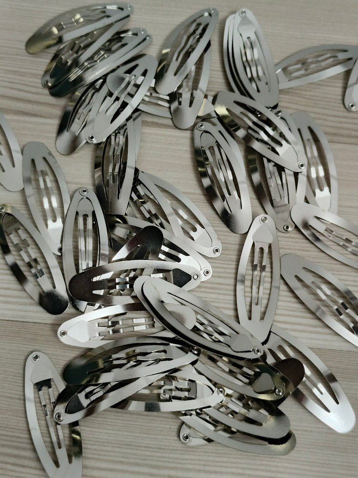 Sıfır metal çıtçıtlı 10 adet toka klipsi - Görsel 5