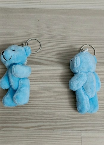 Sıfır 2 adet Mavi Peluş Ayıcık Anahtarlık - Görsel 11