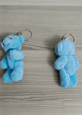 Sıfır 2 adet Mavi Peluş Ayıcık Anahtarlık - Görsel 10