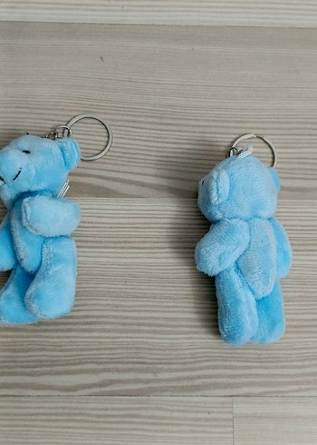 Sıfır 2 adet Mavi Peluş Ayıcık Anahtarlık - Görsel 12