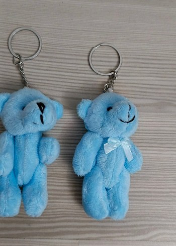 Sıfır 2 adet Mavi Peluş Ayıcık Anahtarlık - Görsel 9