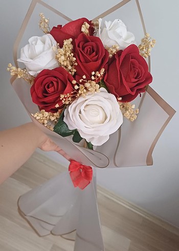 Sıfır 8 li Kırmızı buket güller - Görsel 6