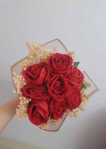 Sıfır 8 li Kırmızı buket güller - Görsel 4