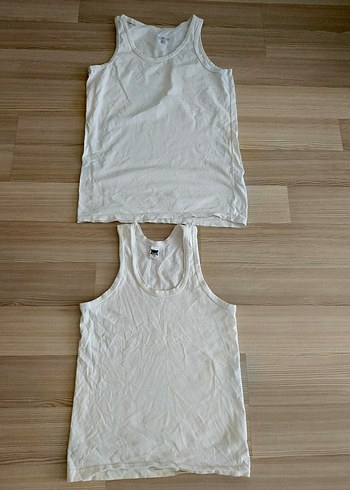 Beyaz Erkek Çocuk Atlet 2'li Set 8 10 yas - Görsel 4