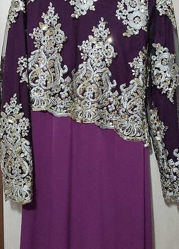 40 Beden bordo Renk Abiye
