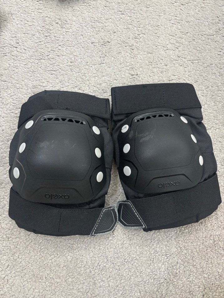 Siyah Biker Diz Koruyucu Velcro Kayışlı - Görsel 5