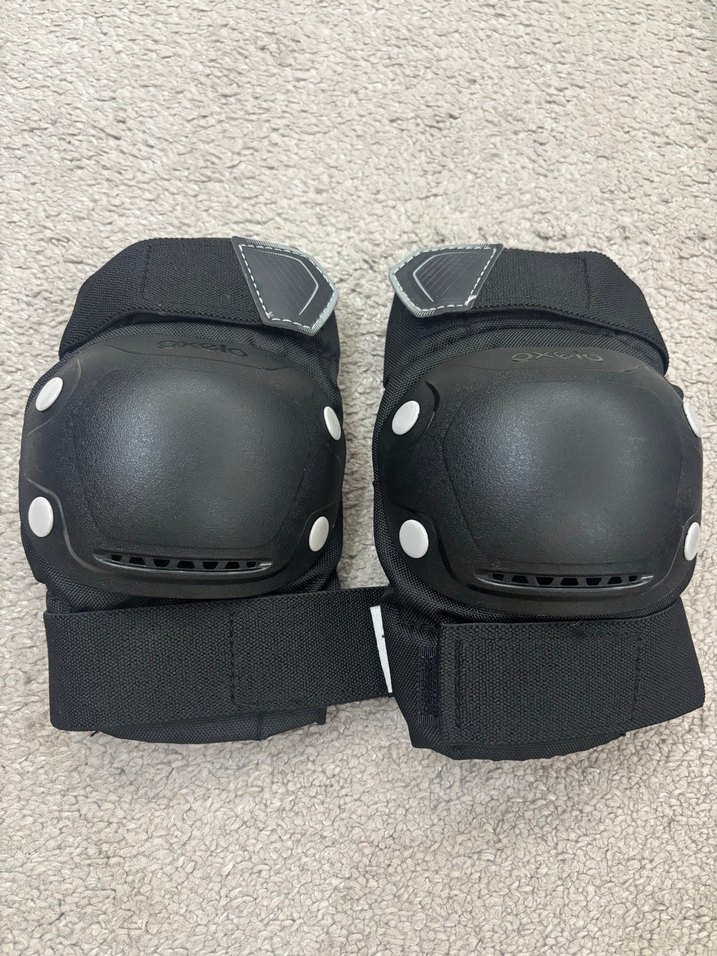 Siyah Biker Diz Koruyucu Velcro Kayışlı - Görsel 2