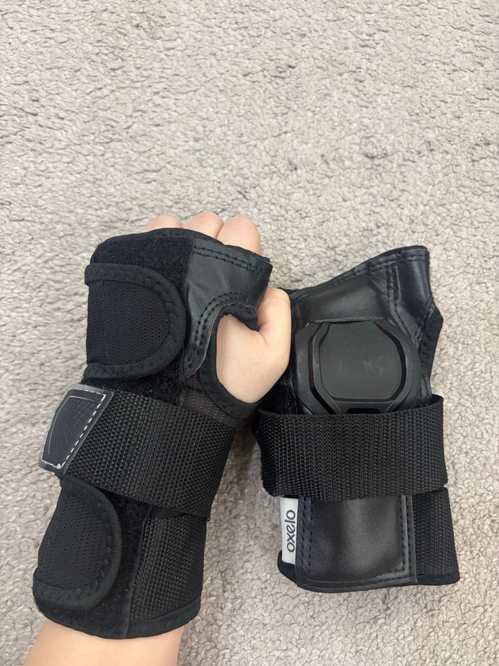 Siyah Biker Diz Koruyucu Velcro Kayışlı - Görsel 3