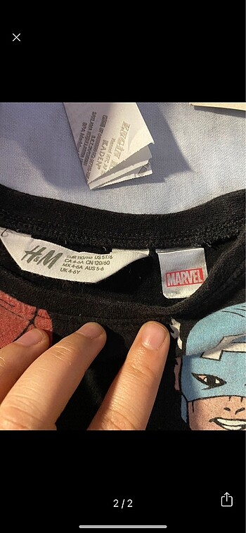 H&M hm marvel yurtdışı çocuk tişört