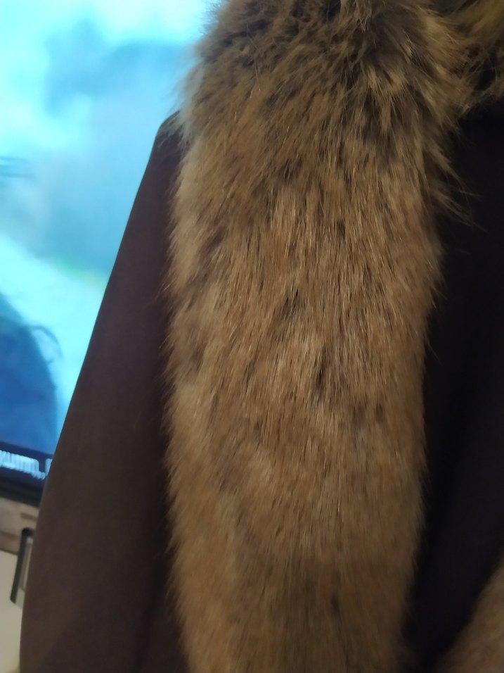 Kahverengi Süet Kadın Uzun Kürklü Kaban - Görsel 3