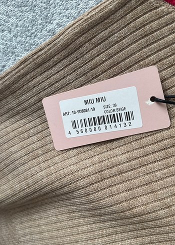 Miu Miu Bej Kısa Triko Elbise - Görsel 5