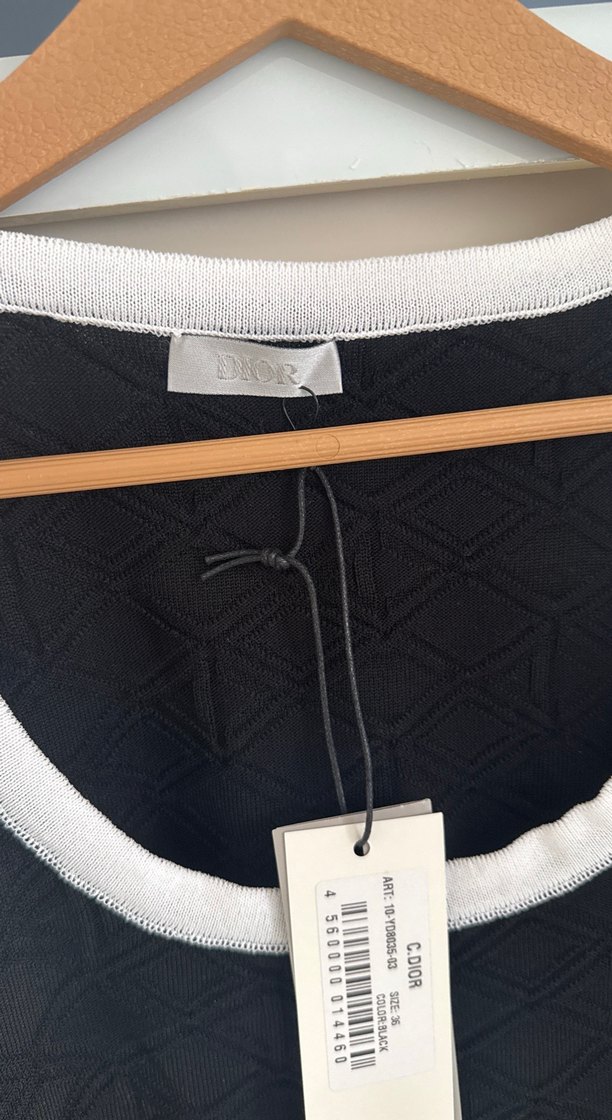 Siyah Beyaz Örme Atlet - Görsel 2