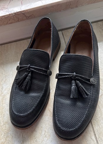 Siyah Deri Erkek Klasik Püsküllü Ayakkabı - Görsel 4