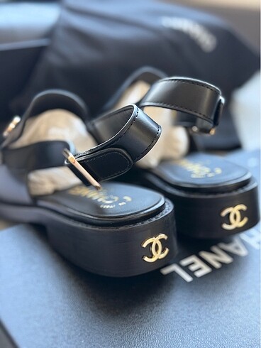 39 Beden siyah Renk Chanel sandalet