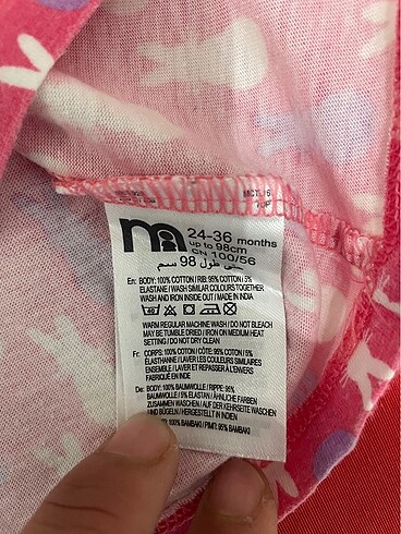24-36 Ay Beden çeşitli Renk Mothercare Kız Çocuk 2?li Tshirt