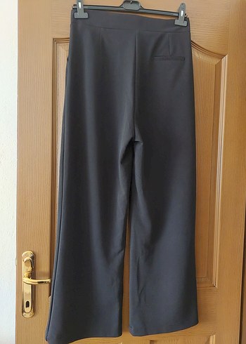 Siyah  Desenli Gotik Kadın Kumaş Pantolon - Görsel 4