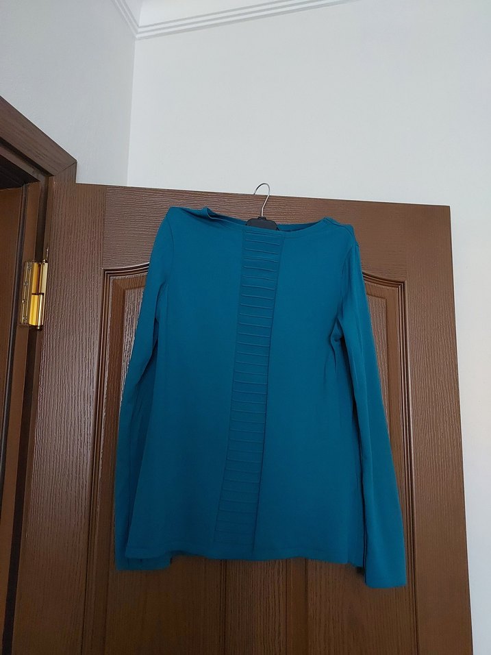 Kadın yeşil Uzun Kollu Bluz - Görsel 2